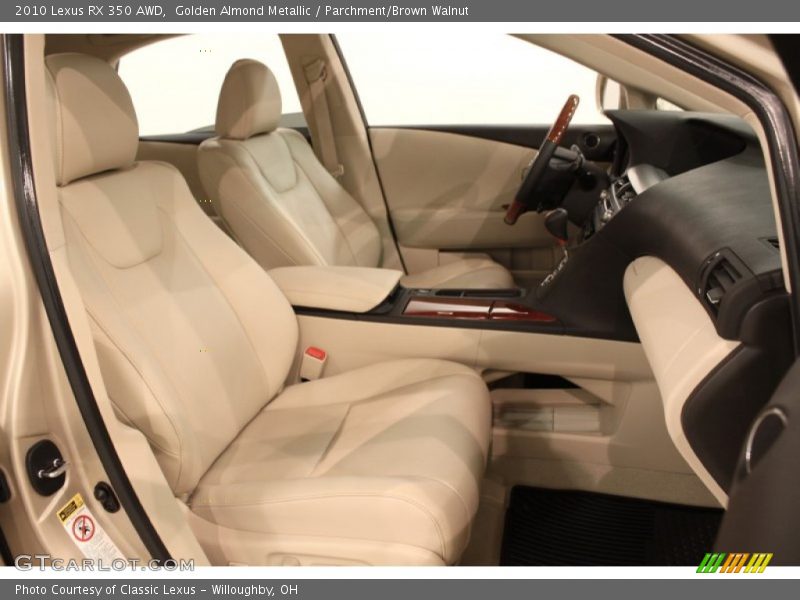 Golden Almond Metallic / Parchment/Brown Walnut 2010 Lexus RX 350 AWD
