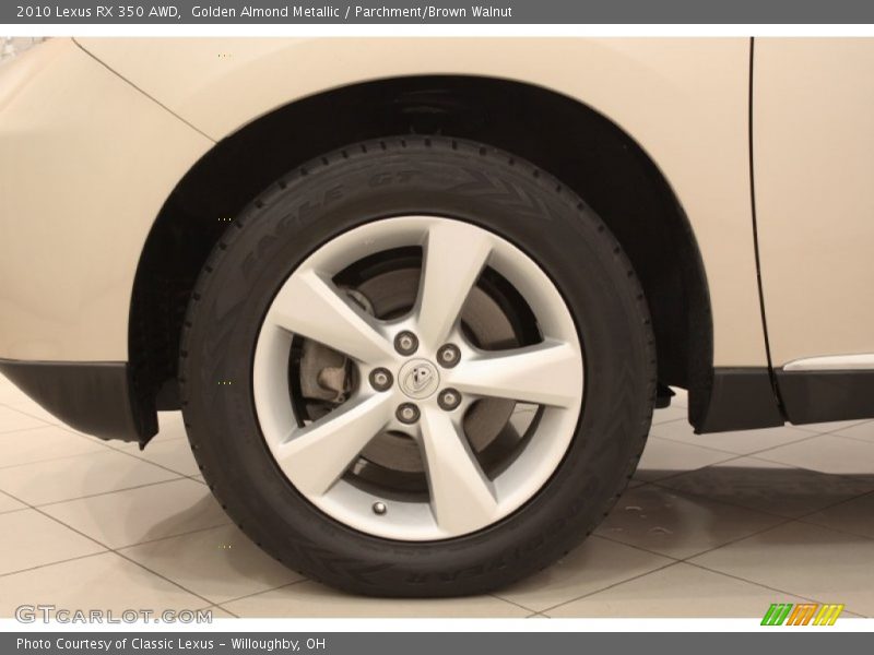 Golden Almond Metallic / Parchment/Brown Walnut 2010 Lexus RX 350 AWD