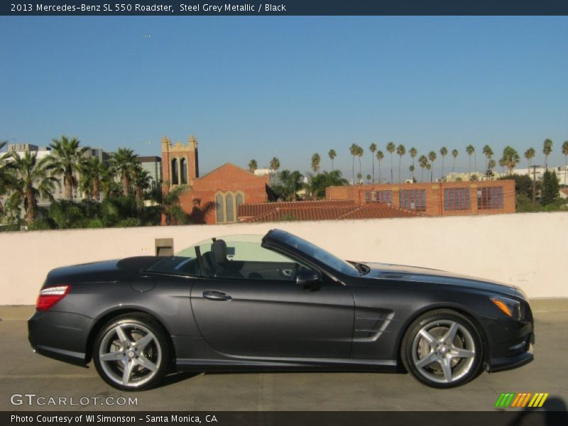 Steel Grey Metallic / Black 2013 Mercedes-Benz SL 550 Roadster