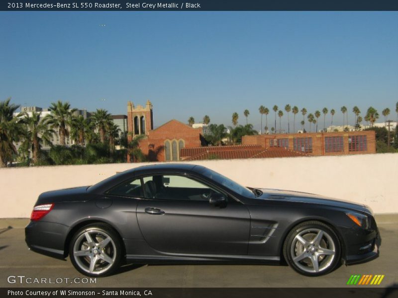 Steel Grey Metallic / Black 2013 Mercedes-Benz SL 550 Roadster