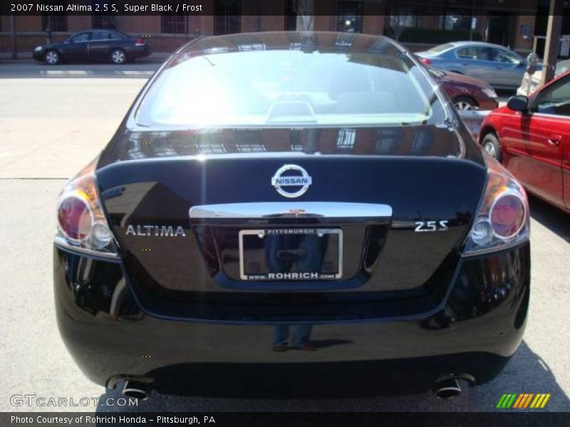 Super Black / Frost 2007 Nissan Altima 2.5 S