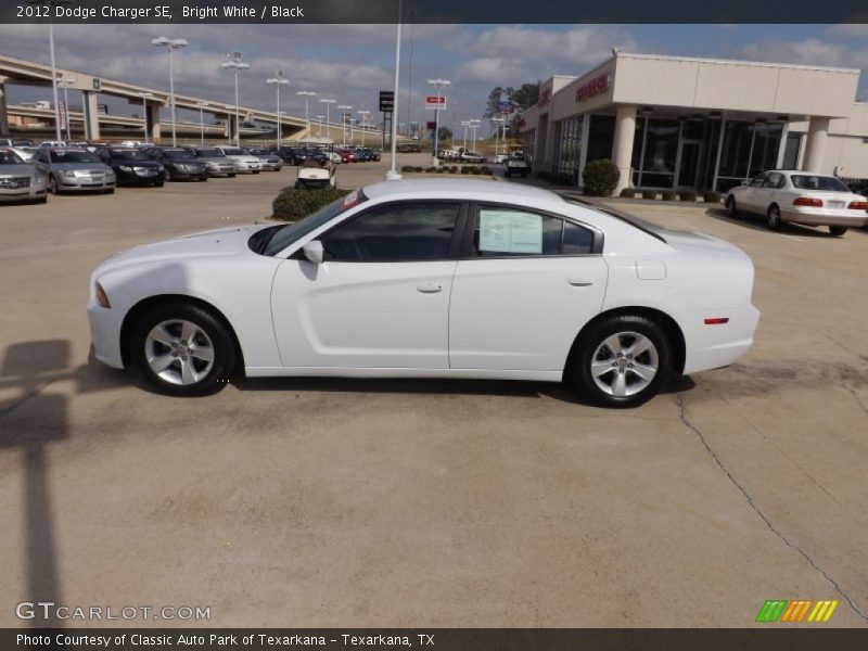 Bright White / Black 2012 Dodge Charger SE