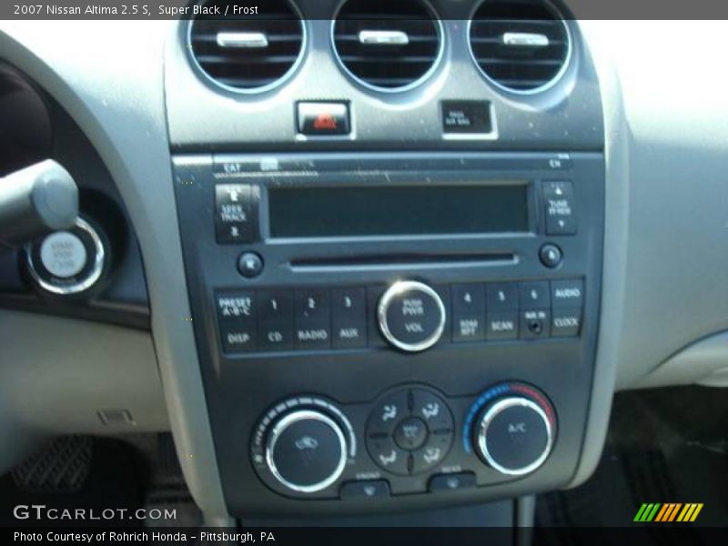 Super Black / Frost 2007 Nissan Altima 2.5 S