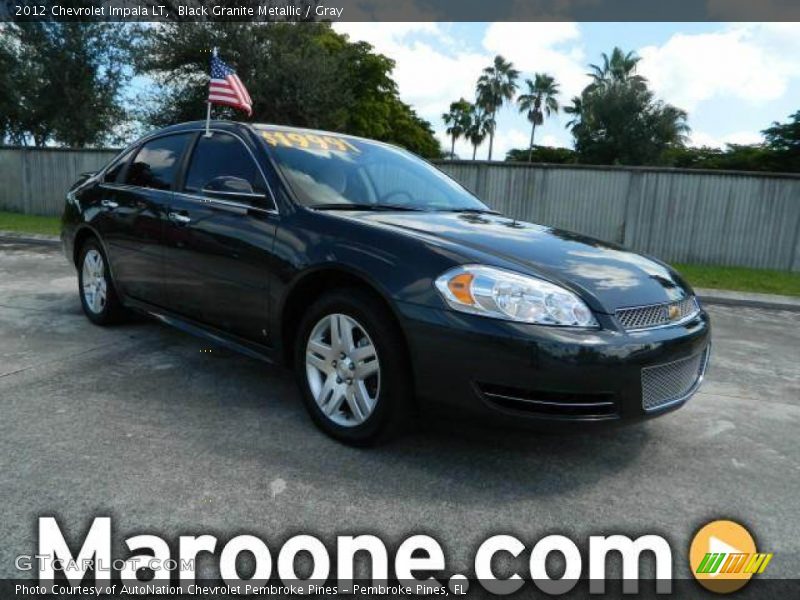 Black Granite Metallic / Gray 2012 Chevrolet Impala LT