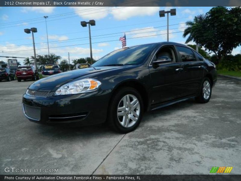 Black Granite Metallic / Gray 2012 Chevrolet Impala LT