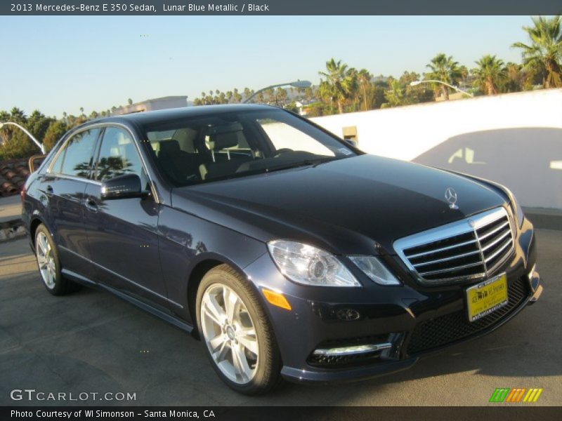 Lunar Blue Metallic / Black 2013 Mercedes-Benz E 350 Sedan