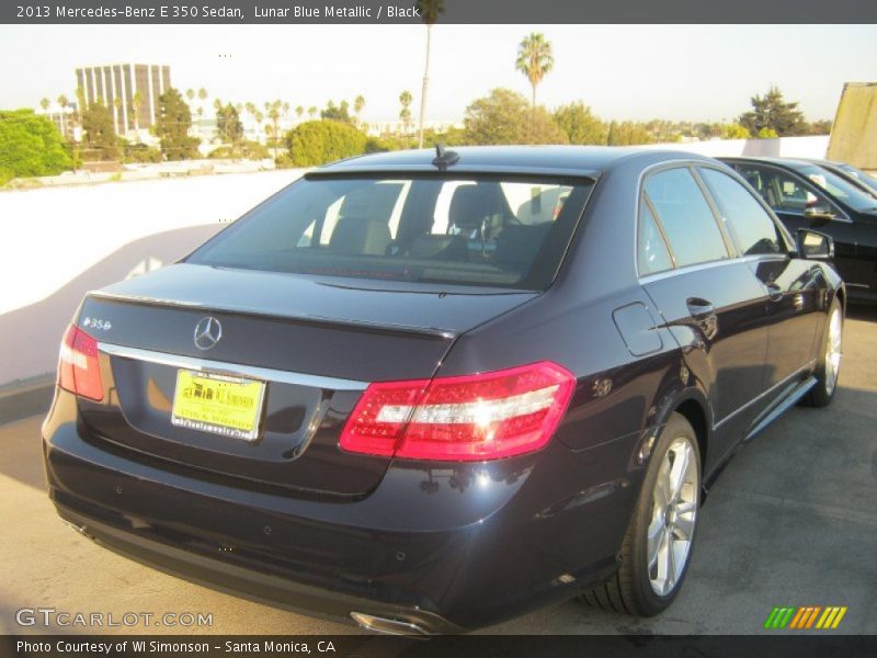 Lunar Blue Metallic / Black 2013 Mercedes-Benz E 350 Sedan