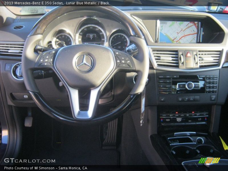 Lunar Blue Metallic / Black 2013 Mercedes-Benz E 350 Sedan