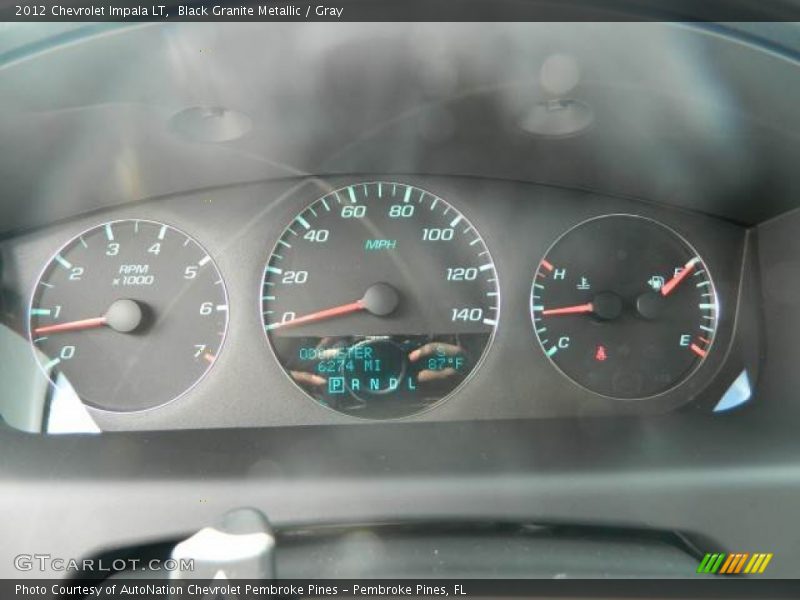 Black Granite Metallic / Gray 2012 Chevrolet Impala LT