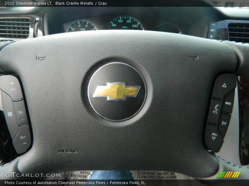 Black Granite Metallic / Gray 2012 Chevrolet Impala LT