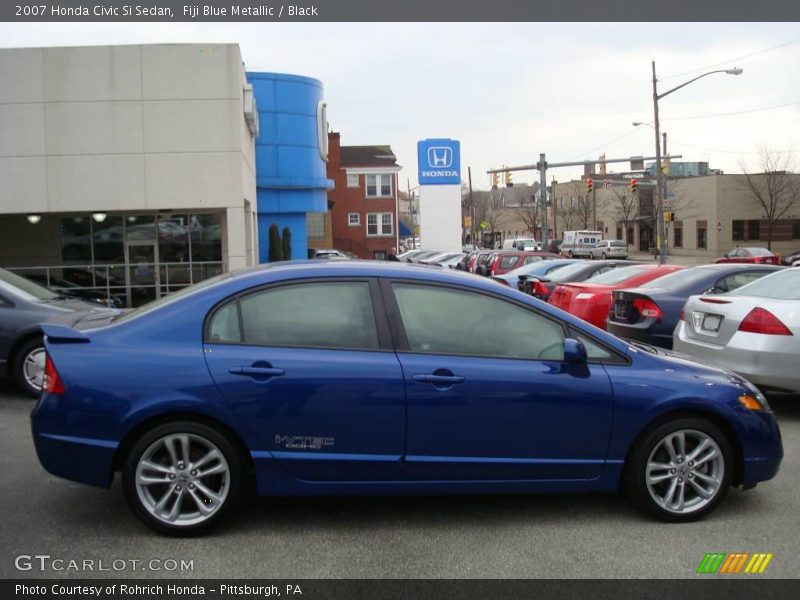 Fiji Blue Metallic / Black 2007 Honda Civic Si Sedan