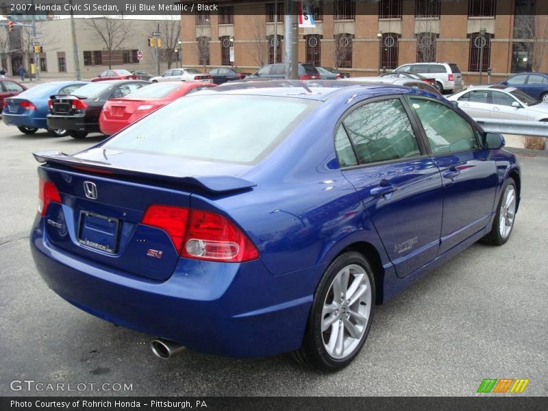 Fiji Blue Metallic / Black 2007 Honda Civic Si Sedan