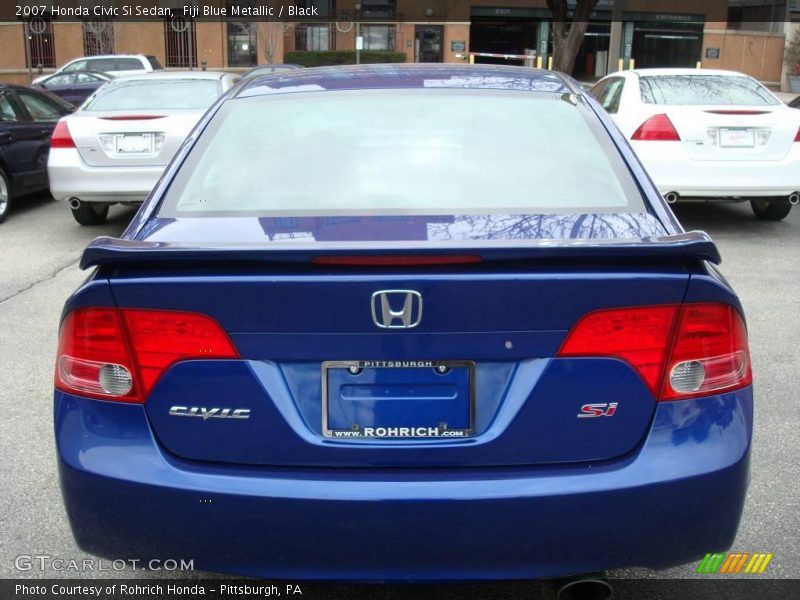 Fiji Blue Metallic / Black 2007 Honda Civic Si Sedan
