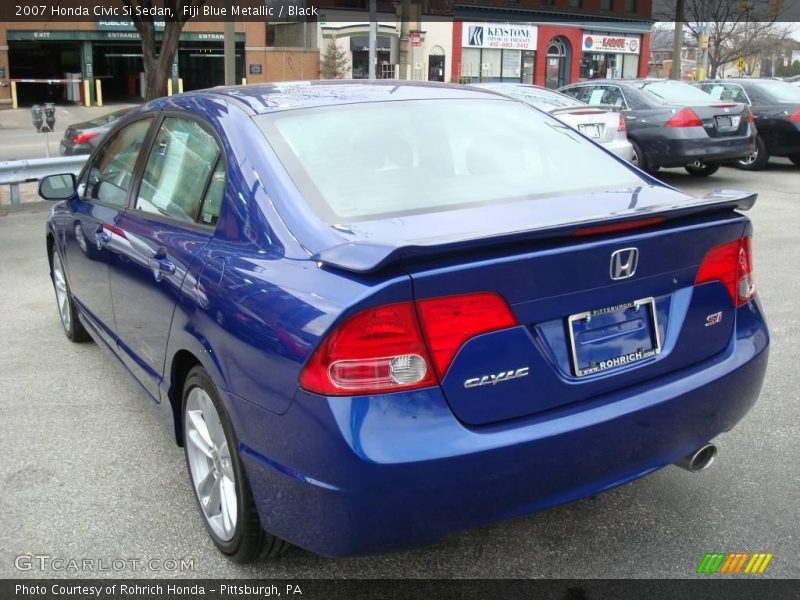 Fiji Blue Metallic / Black 2007 Honda Civic Si Sedan