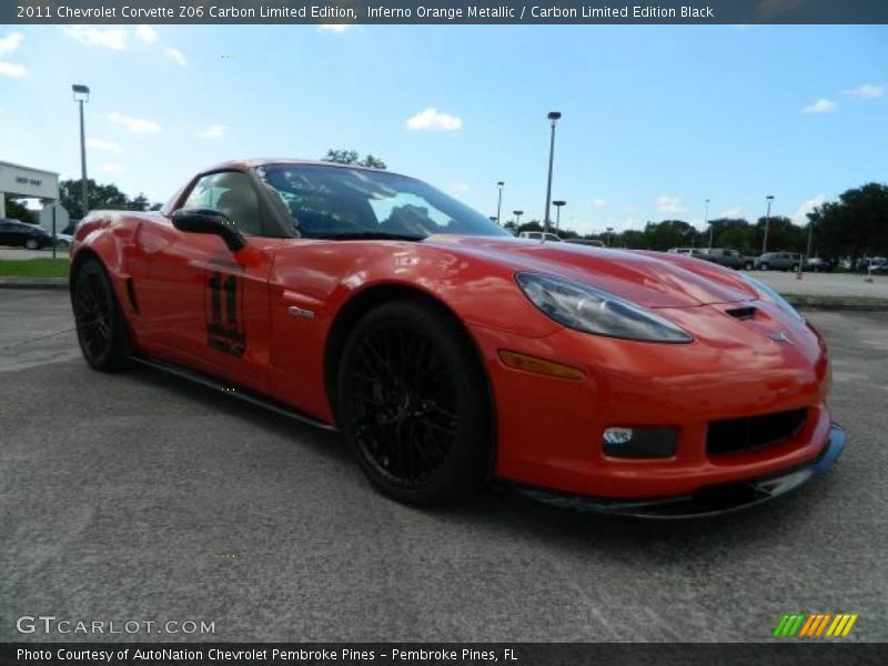 Inferno Orange Metallic / Carbon Limited Edition Black 2011 Chevrolet Corvette Z06 Carbon Limited Edition