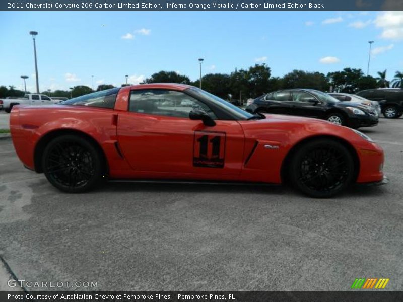 Inferno Orange Metallic / Carbon Limited Edition Black 2011 Chevrolet Corvette Z06 Carbon Limited Edition