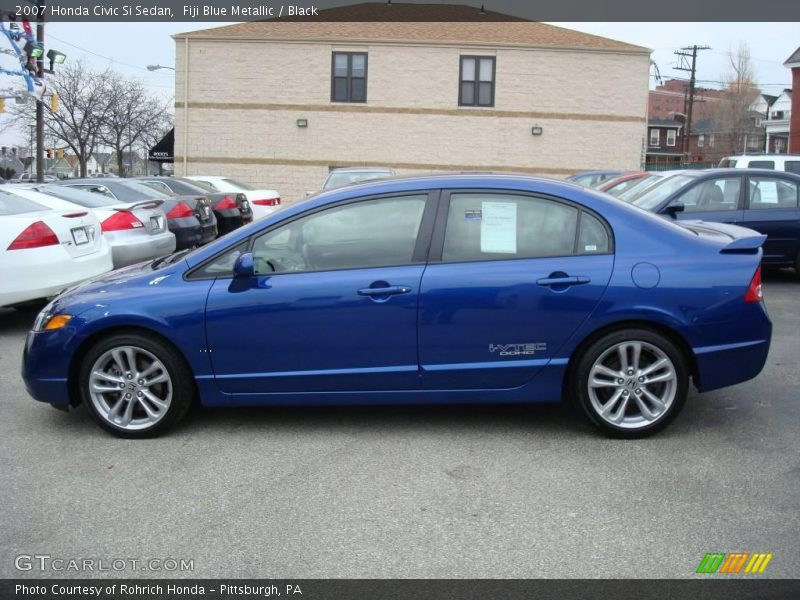 Fiji Blue Metallic / Black 2007 Honda Civic Si Sedan