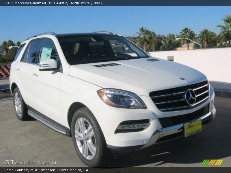 Arctic White / Black 2013 Mercedes-Benz ML 350 4Matic