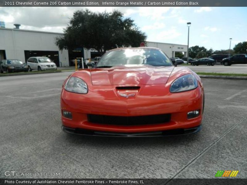 Inferno Orange Metallic / Carbon Limited Edition Black 2011 Chevrolet Corvette Z06 Carbon Limited Edition