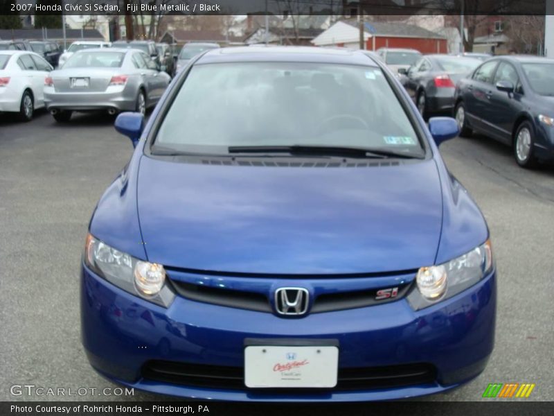 Fiji Blue Metallic / Black 2007 Honda Civic Si Sedan