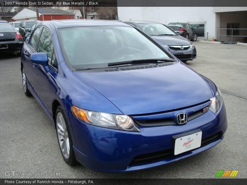 Fiji Blue Metallic / Black 2007 Honda Civic Si Sedan