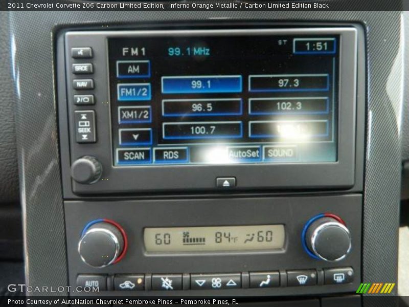 Audio System of 2011 Corvette Z06 Carbon Limited Edition