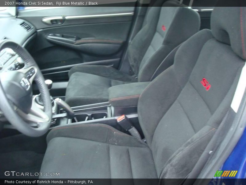Fiji Blue Metallic / Black 2007 Honda Civic Si Sedan
