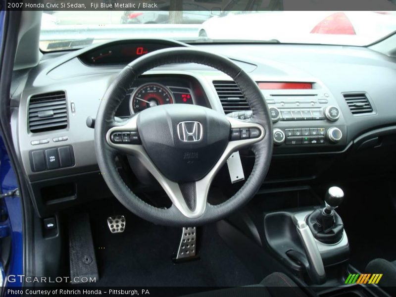 Fiji Blue Metallic / Black 2007 Honda Civic Si Sedan