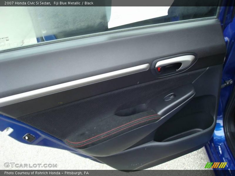 Fiji Blue Metallic / Black 2007 Honda Civic Si Sedan