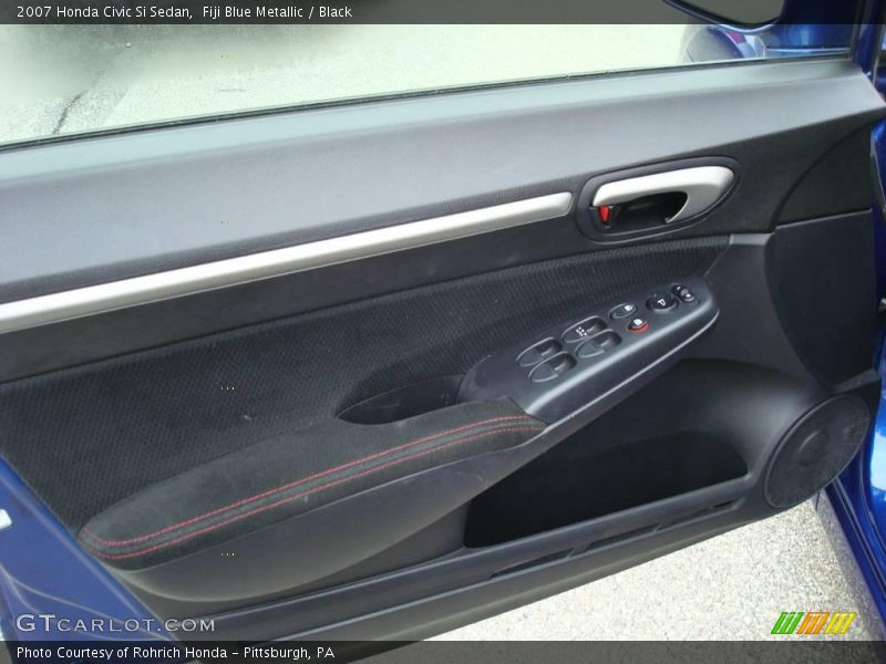 Fiji Blue Metallic / Black 2007 Honda Civic Si Sedan