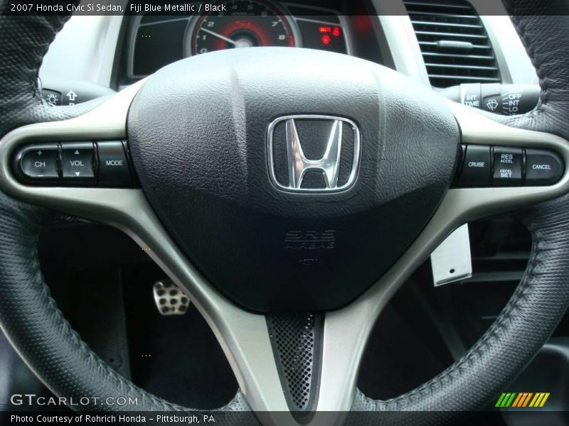 Fiji Blue Metallic / Black 2007 Honda Civic Si Sedan