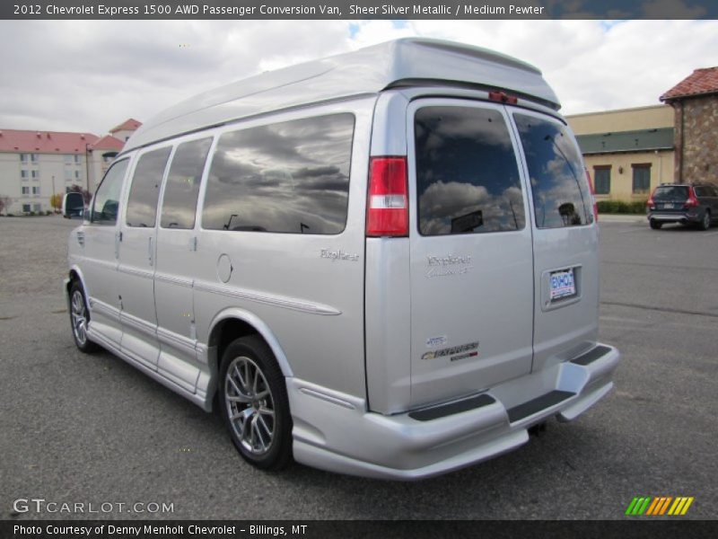 Sheer Silver Metallic / Medium Pewter 2012 Chevrolet Express 1500 AWD Passenger Conversion Van