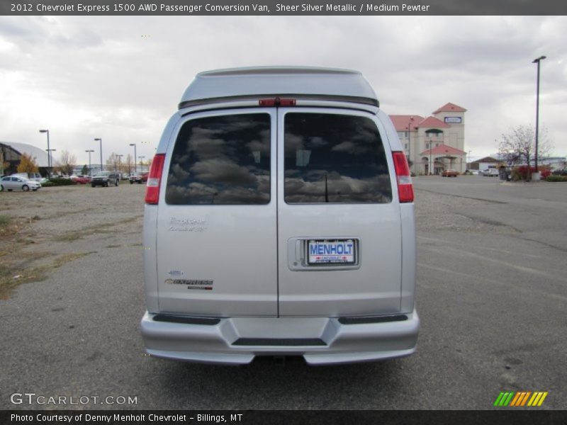 Sheer Silver Metallic / Medium Pewter 2012 Chevrolet Express 1500 AWD Passenger Conversion Van