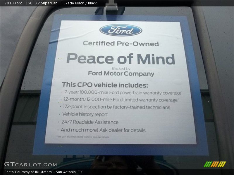 Tuxedo Black / Black 2010 Ford F150 FX2 SuperCab