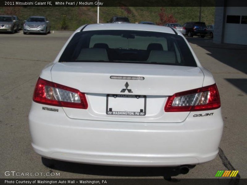 White Pearl / Medium Gray 2011 Mitsubishi Galant FE