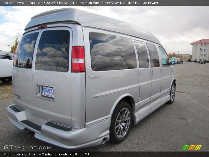 Sheer Silver Metallic / Medium Pewter 2012 Chevrolet Express 1500 AWD Passenger Conversion Van