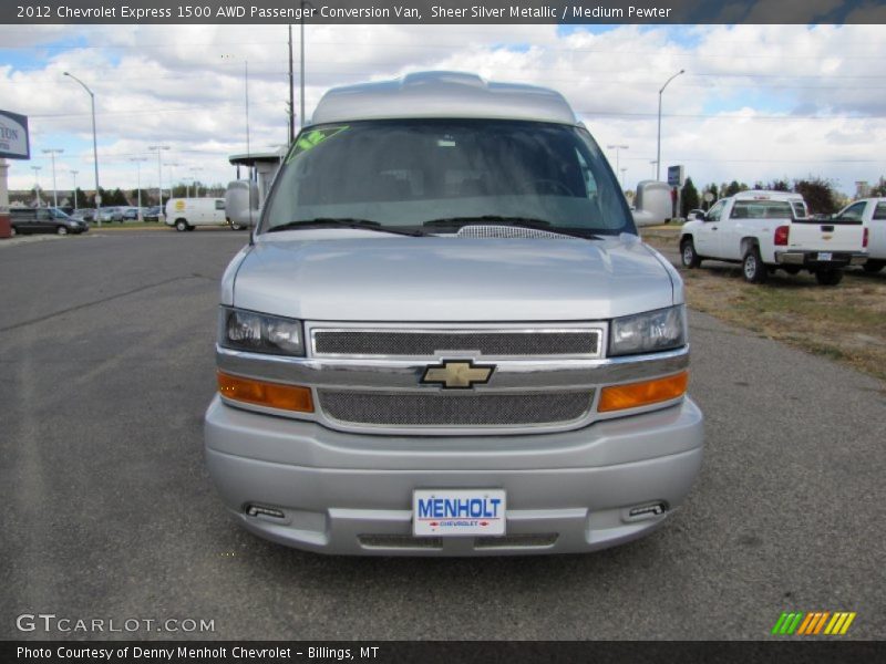 Sheer Silver Metallic / Medium Pewter 2012 Chevrolet Express 1500 AWD Passenger Conversion Van
