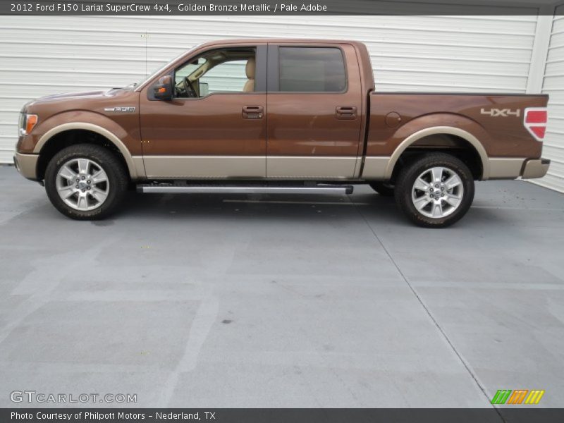 Golden Bronze Metallic / Pale Adobe 2012 Ford F150 Lariat SuperCrew 4x4