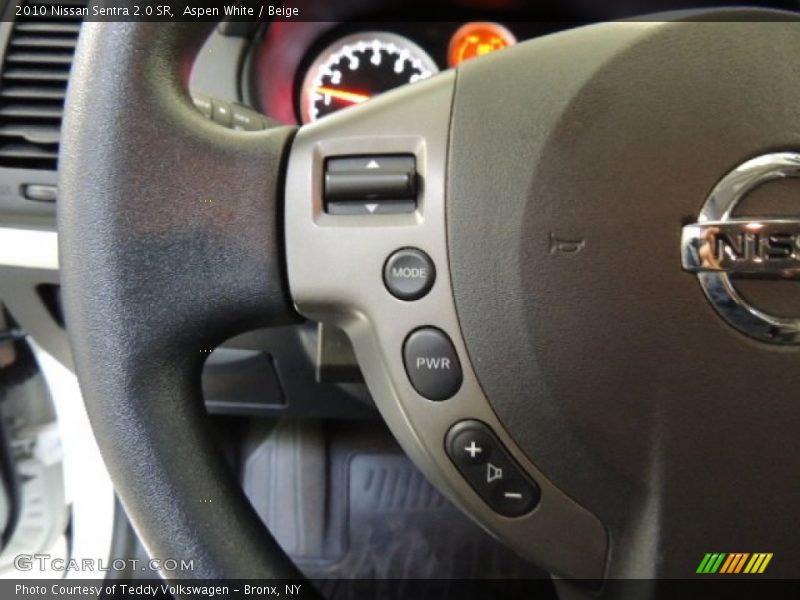 Aspen White / Beige 2010 Nissan Sentra 2.0 SR