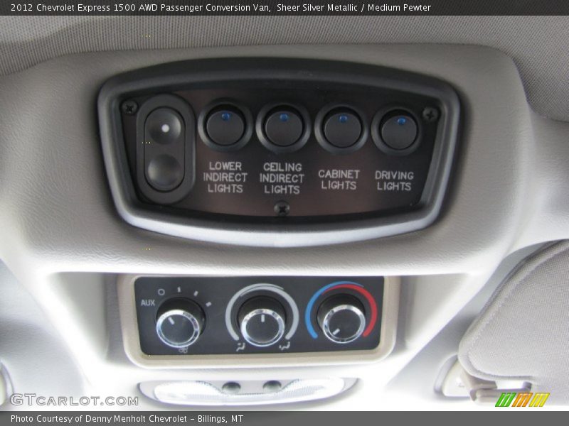 Controls of 2012 Express 1500 AWD Passenger Conversion Van