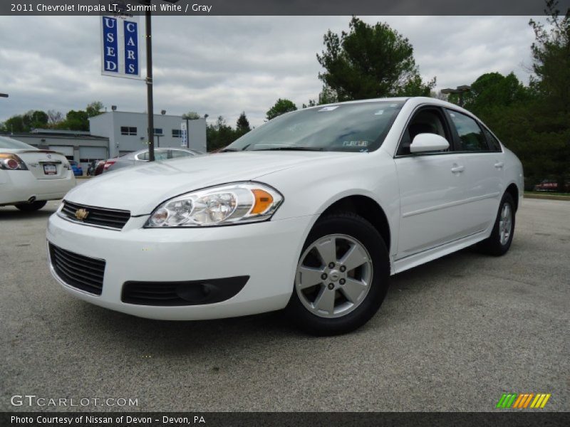 Summit White / Gray 2011 Chevrolet Impala LT