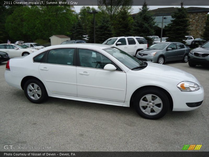 Summit White / Gray 2011 Chevrolet Impala LT