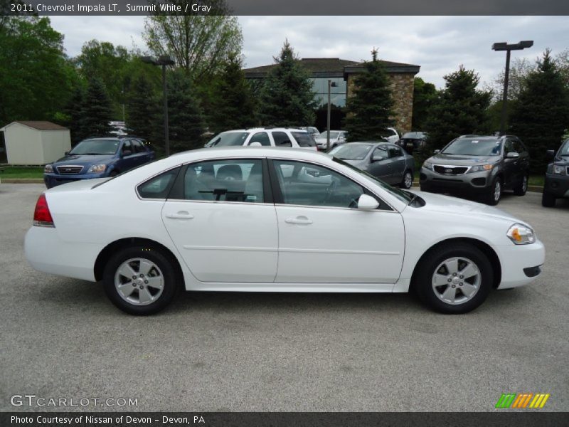 Summit White / Gray 2011 Chevrolet Impala LT