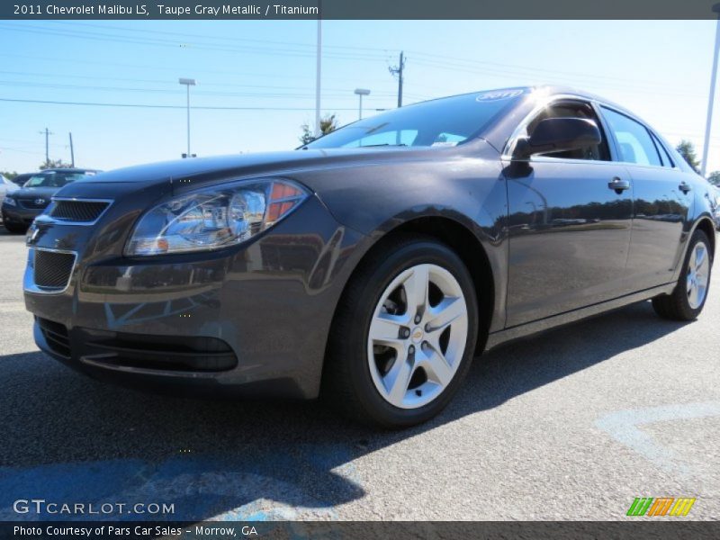 Taupe Gray Metallic / Titanium 2011 Chevrolet Malibu LS