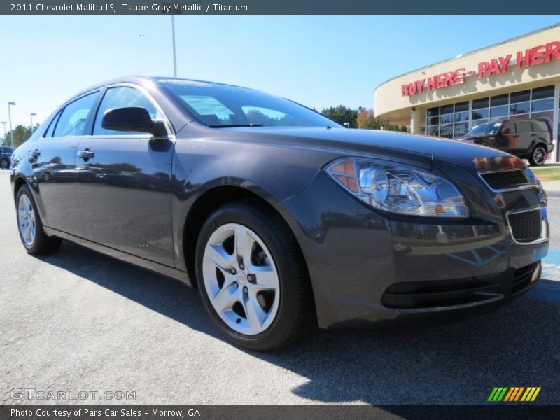 Taupe Gray Metallic / Titanium 2011 Chevrolet Malibu LS