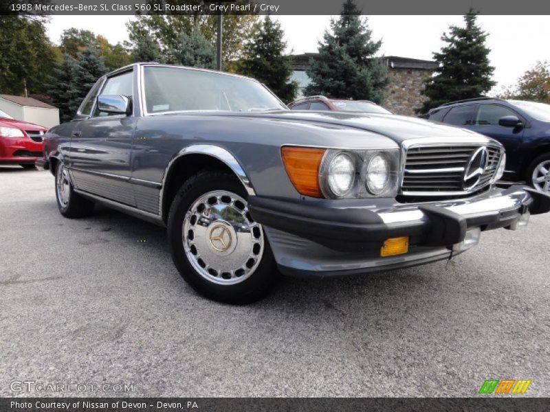 Grey Pearl / Grey 1988 Mercedes-Benz SL Class 560 SL Roadster