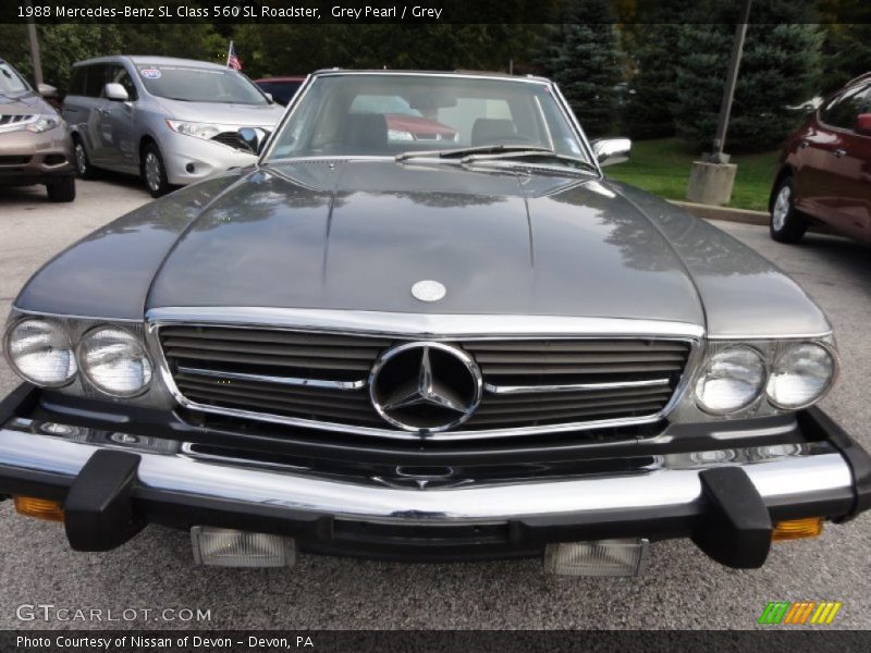 Grey Pearl / Grey 1988 Mercedes-Benz SL Class 560 SL Roadster