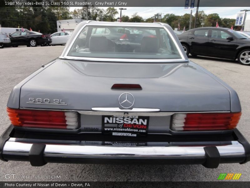 Grey Pearl / Grey 1988 Mercedes-Benz SL Class 560 SL Roadster