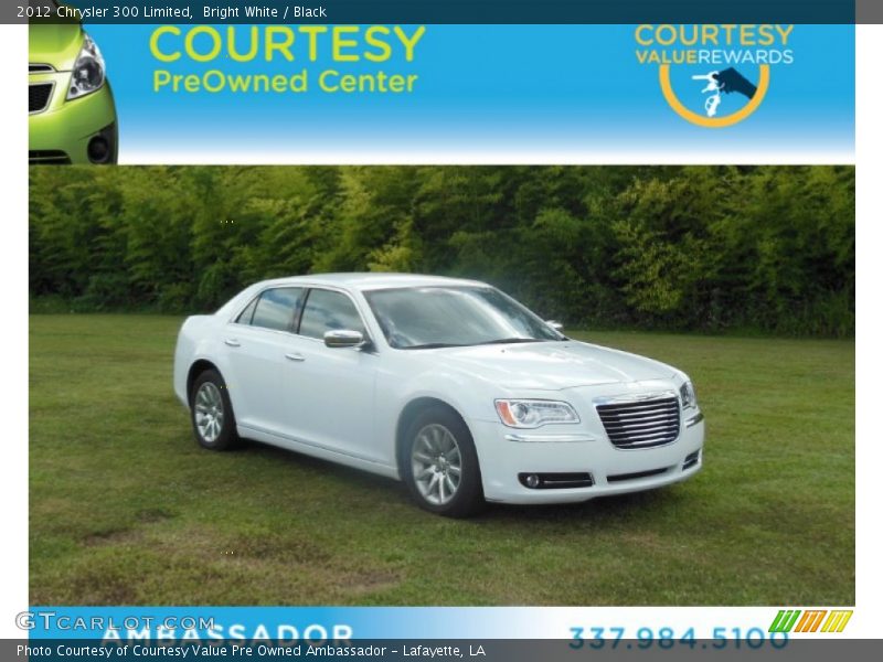 Bright White / Black 2012 Chrysler 300 Limited