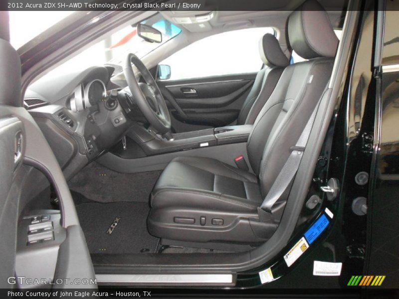 Front Seat of 2012 ZDX SH-AWD Technology